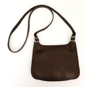 Vintage COACH 9142 Legacy Hippie Mini Slim Chocolate Leather Crossbody Bag